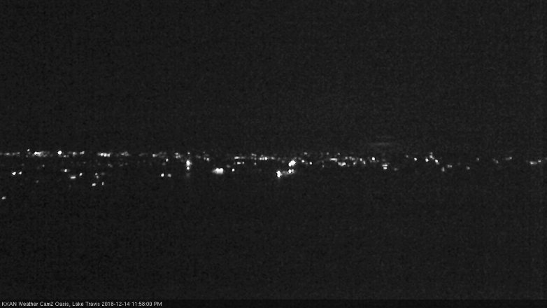 Lake Travis webcam, December 14, 2018 11:00 PM CT