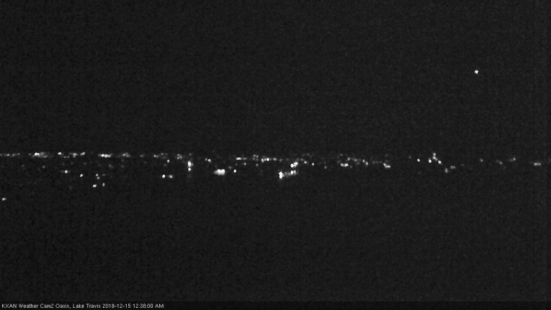 Lake Travis webcam, December 14, 2018 11:40 PM CT