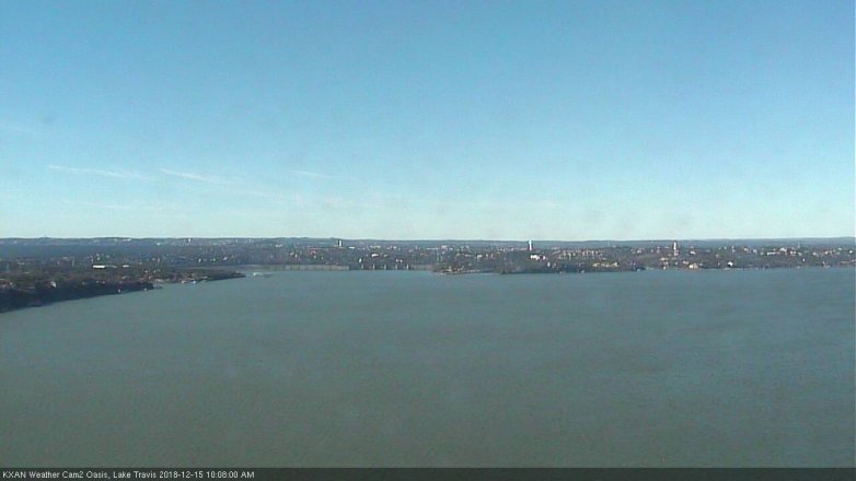 Lake Travis webcam, December 15, 2018 9:10 AM CT