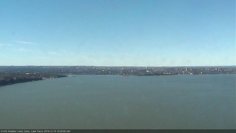 Lake Travis webcam, December 15, 2018 9:30 AM CT