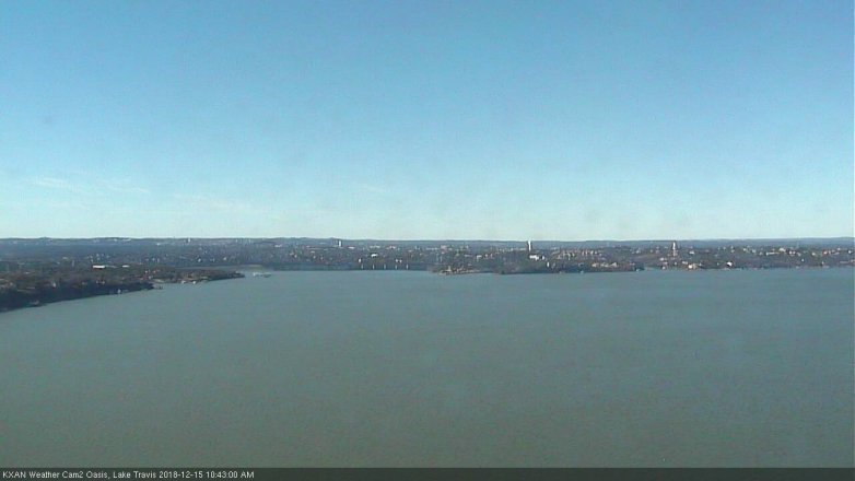 Lake Travis webcam, December 15, 2018 9:45 AM CT