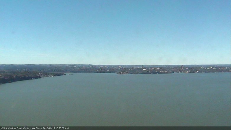 Lake Travis webcam, December 15, 2018 9:55 AM CT