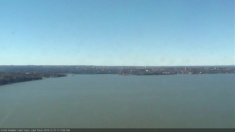 Lake Travis webcam, December 15, 2018 10:15 AM CT