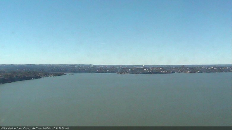 Lake Travis webcam, December 15, 2018 10:30 AM CT