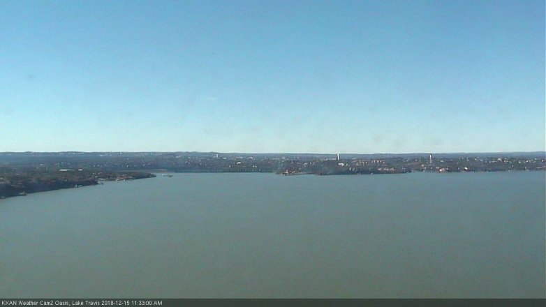 Lake Travis webcam, December 15, 2018 10:35 AM CT