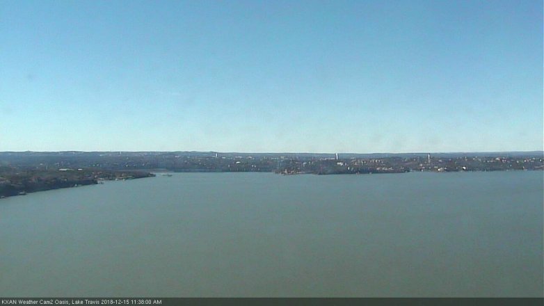 Lake Travis webcam, December 15, 2018 10:40 AM CT