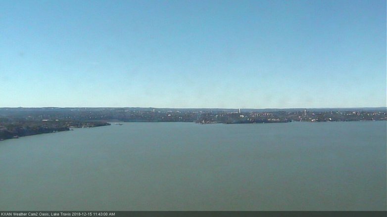 Lake Travis webcam, December 15, 2018 10:45 AM CT
