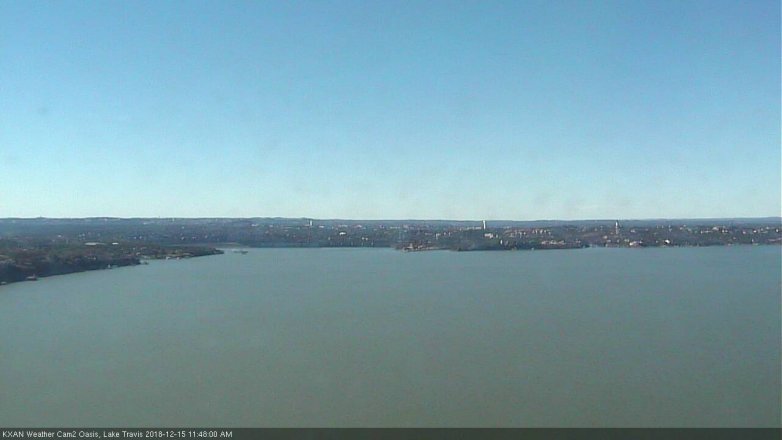 Lake Travis webcam, December 15, 2018 10:50 AM CT