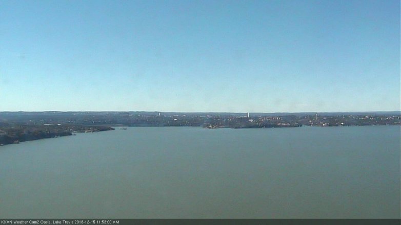 Lake Travis webcam, December 15, 2018 10:55 AM CT