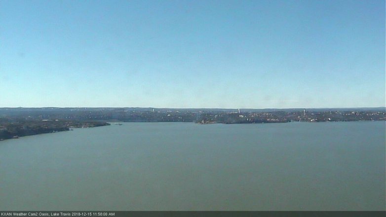 Lake Travis webcam, December 15, 2018 11:00 AM CT