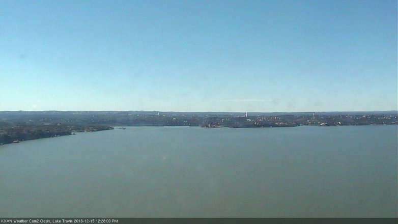 Lake Travis webcam, December 15, 2018 11:30 AM CT
