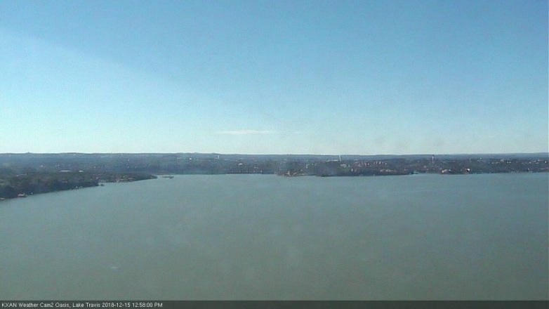 Lake Travis webcam, December 15, 2018 12:00 PM CT