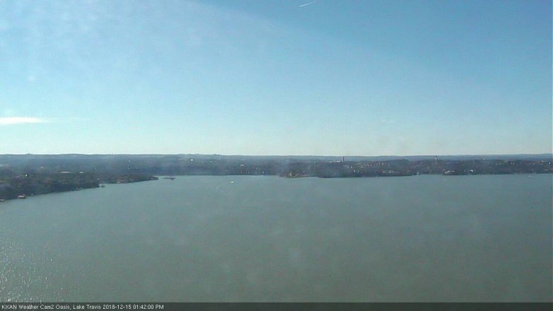 Lake Travis webcam, December 15, 2018 12:45 PM CT