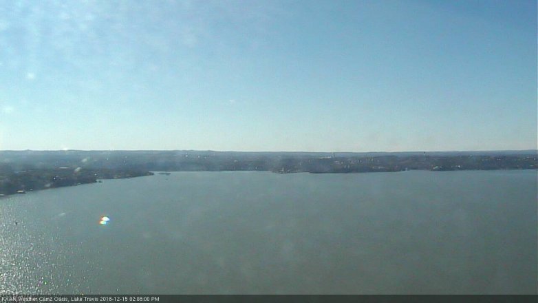 Lake Travis webcam, December 15, 2018 1:10 PM CT