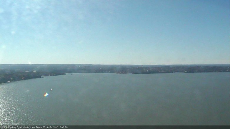 Lake Travis webcam, December 15, 2018 1:15 PM CT