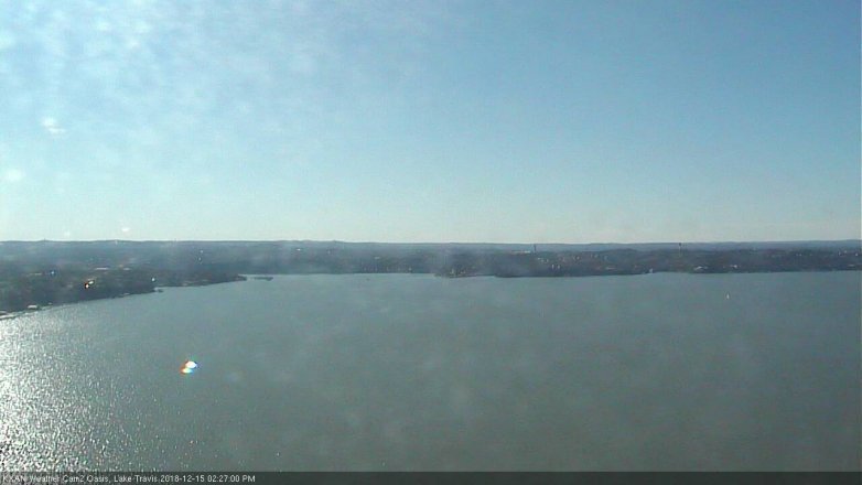 Lake Travis webcam, December 15, 2018 1:30 PM CT