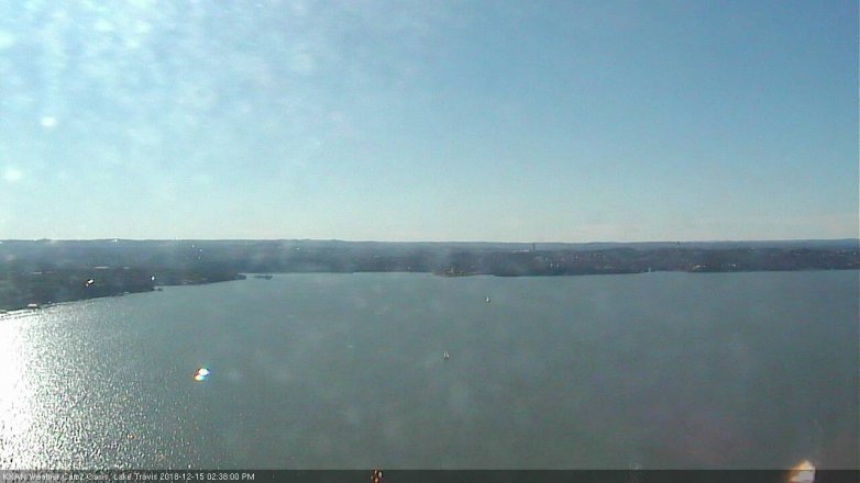 Lake Travis webcam, December 15, 2018 1:40 PM CT