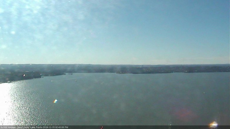 Lake Travis webcam, December 15, 2018 1:45 PM CT