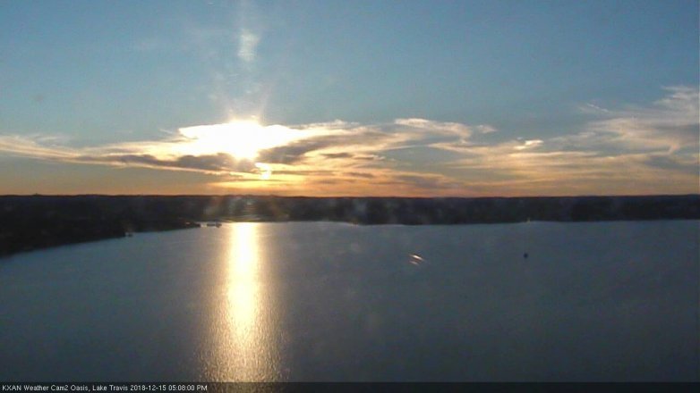 Lake Travis webcam, December 15, 2018 4:10 PM CT
