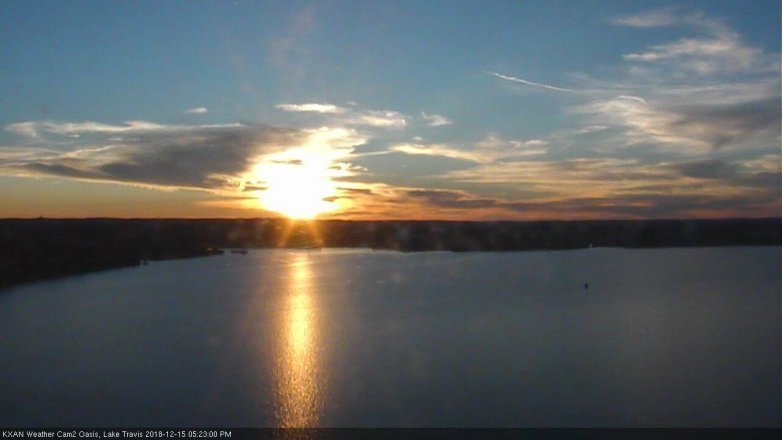 Lake Travis webcam, December 15, 2018 4:25 PM CT