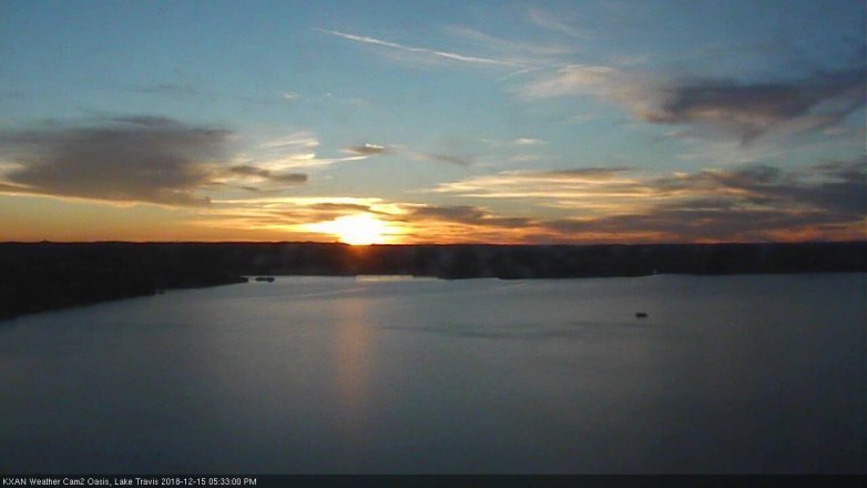 Lake Travis webcam, December 15, 2018 4:35 PM CT
