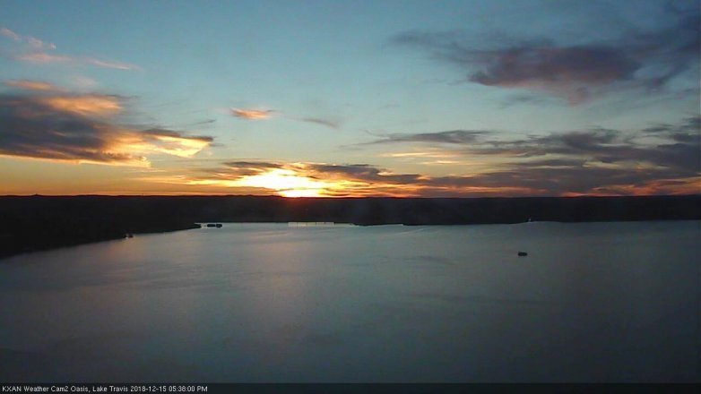Lake Travis webcam, December 15, 2018 4:40 PM CT