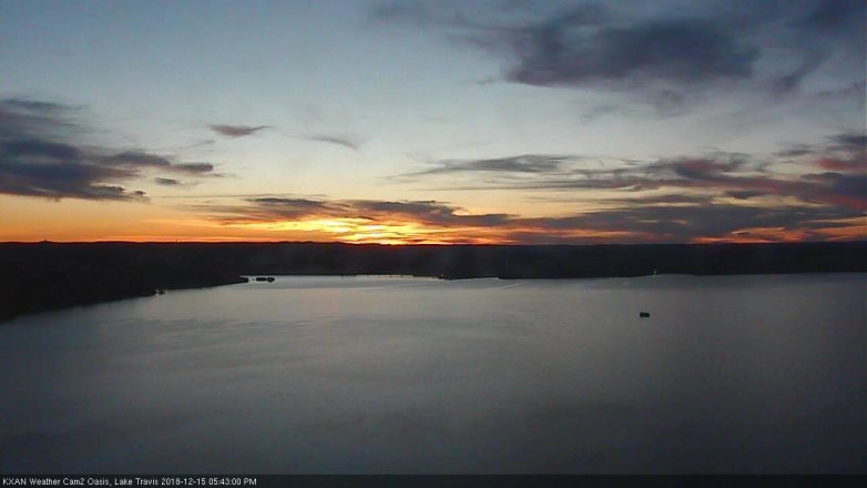 Lake Travis webcam, December 15, 2018 4:45 PM CT