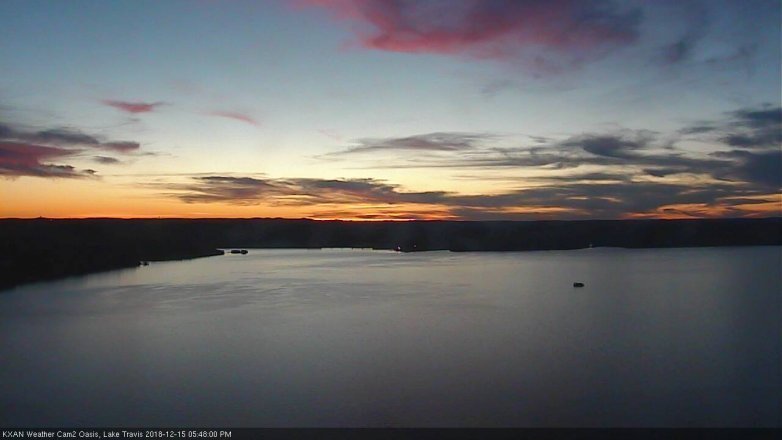 Lake Travis webcam, December 15, 2018 4:50 PM CT