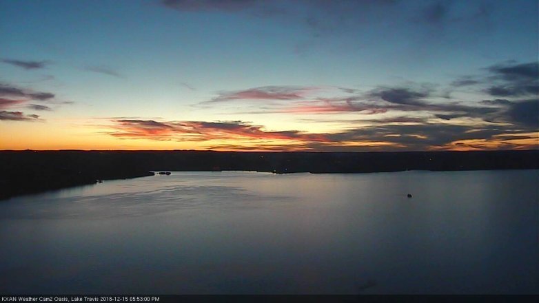 Lake Travis webcam, December 15, 2018 4:55 PM CT