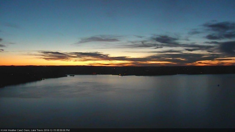 Lake Travis webcam, December 15, 2018 5:00 PM CT