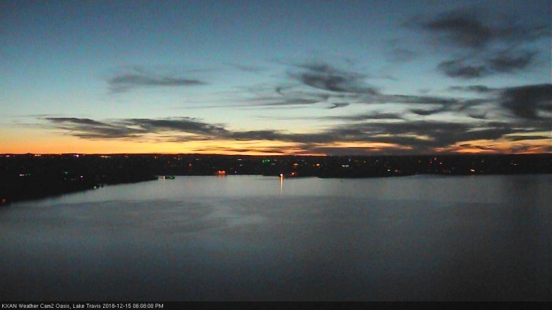 Lake Travis webcam, December 15, 2018 5:10 PM CT