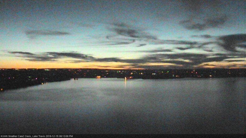 Lake Travis webcam, December 15, 2018 5:15 PM CT