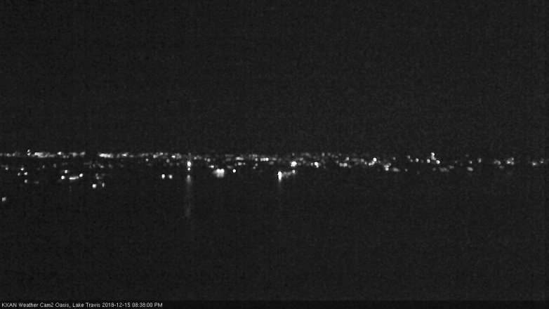 Lake Travis webcam, December 15, 2018 7:40 PM CT