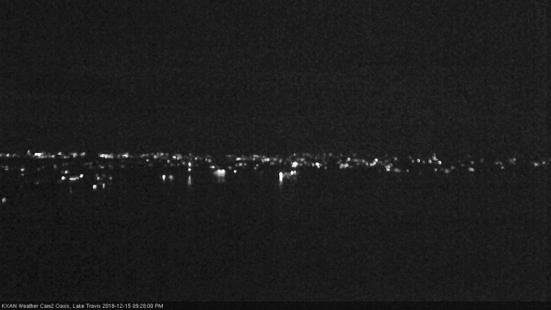 Lake Travis webcam, December 15, 2018 8:30 PM CT