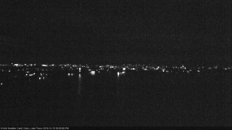 Lake Travis webcam, December 15, 2018 8:40 PM CT