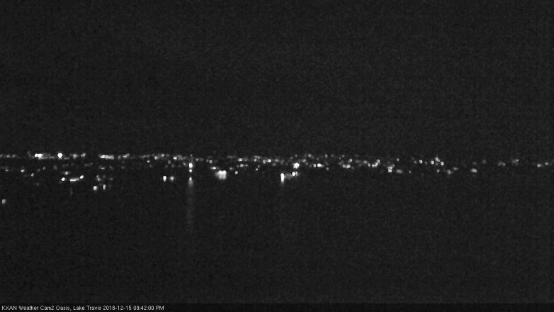 Lake Travis webcam, December 15, 2018 8:45 PM CT