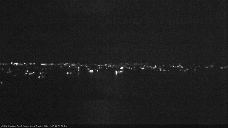Lake Travis webcam, December 15, 2018 9:35 PM CT
