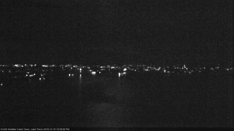 Lake Travis webcam, December 15, 2018 9:40 PM CT