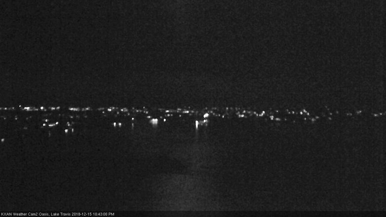 Lake Travis webcam, December 15, 2018 9:45 PM CT