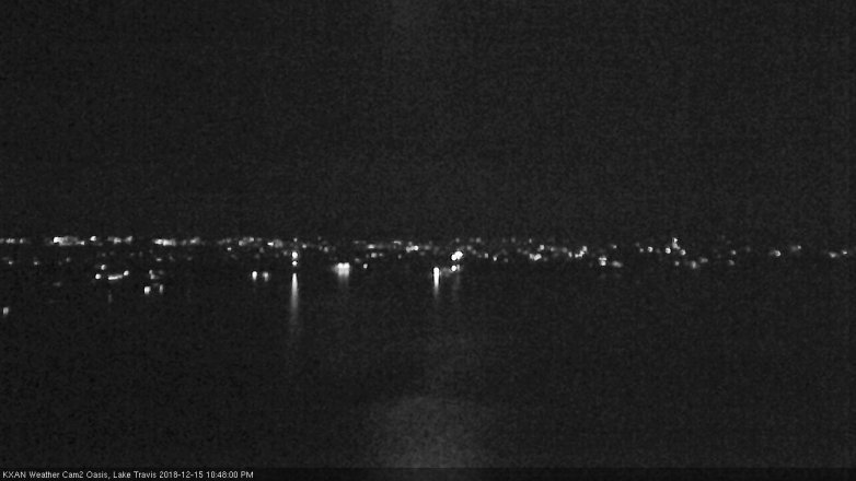 Lake Travis webcam, December 15, 2018 9:50 PM CT