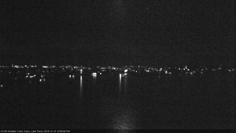 Lake Travis webcam, December 15, 2018 10:00 PM CT