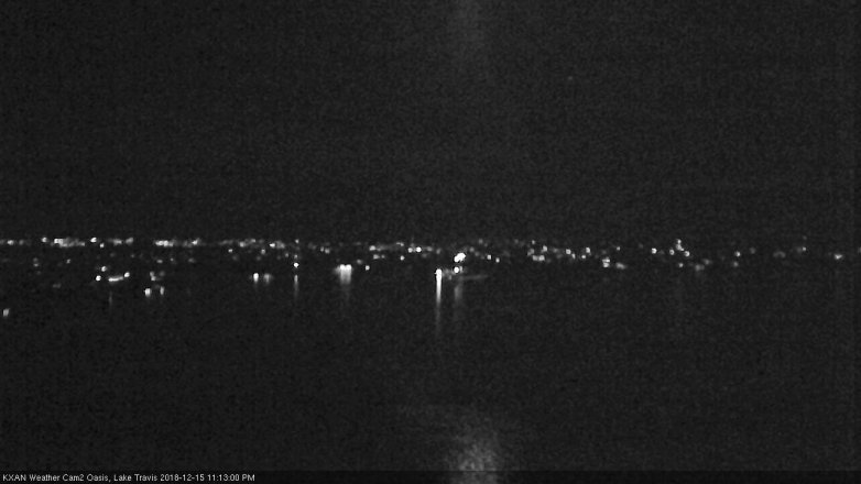 Lake Travis webcam, December 15, 2018 10:15 PM CT