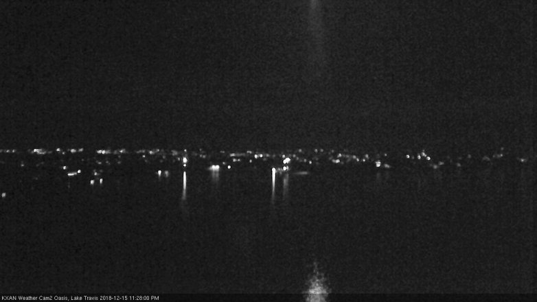 Lake Travis webcam, December 15, 2018 10:30 PM CT