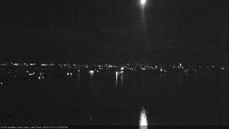 Lake Travis webcam, December 15, 2018 10:45 PM CT
