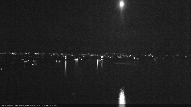 Lake Travis webcam, December 15, 2018 10:50 PM CT
