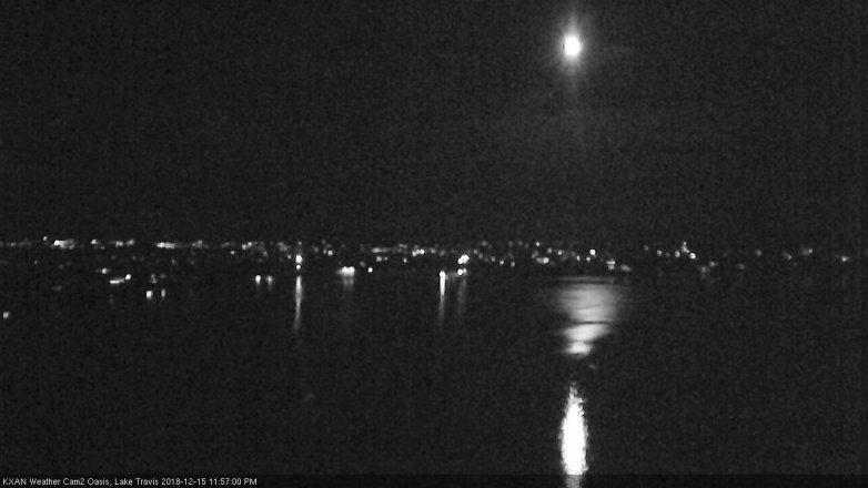 Lake Travis webcam, December 15, 2018 11:00 PM CT