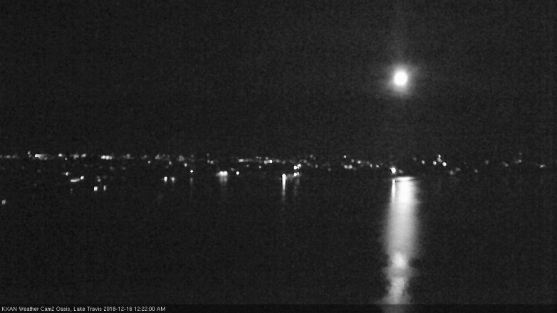 Lake Travis webcam, December 15, 2018 11:25 PM CT