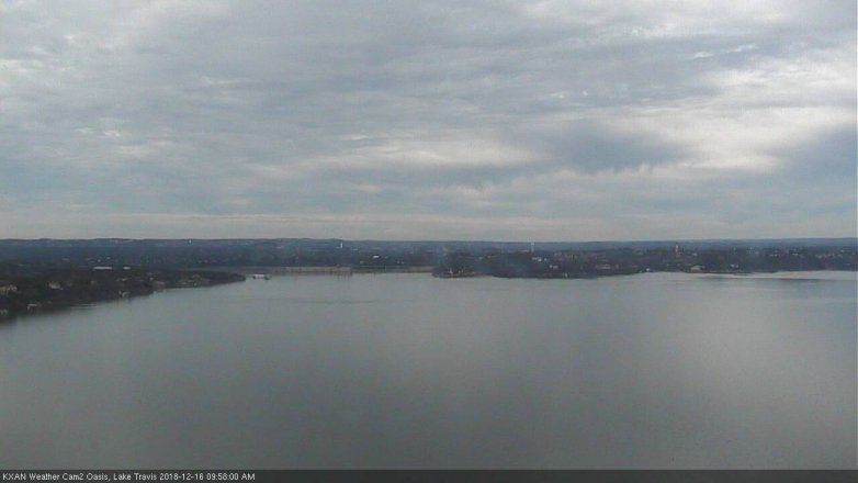 Lake Travis webcam, December 16, 2018 9:00 AM CT