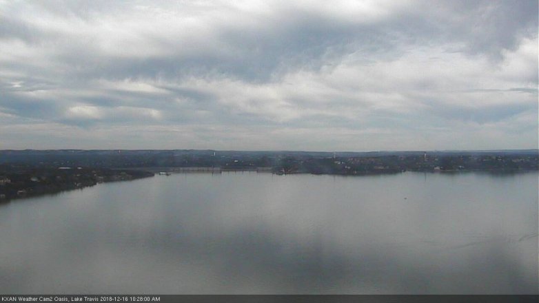 Lake Travis webcam, December 16, 2018 9:30 AM CT