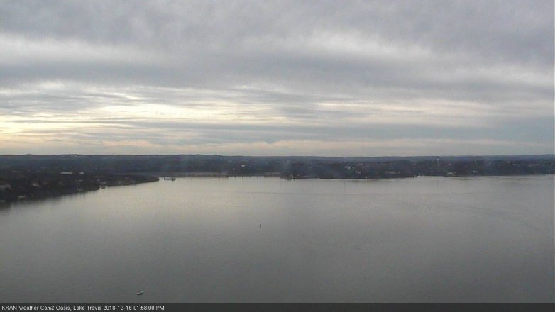 Lake Travis webcam, December 16, 2018 1:00 PM CT